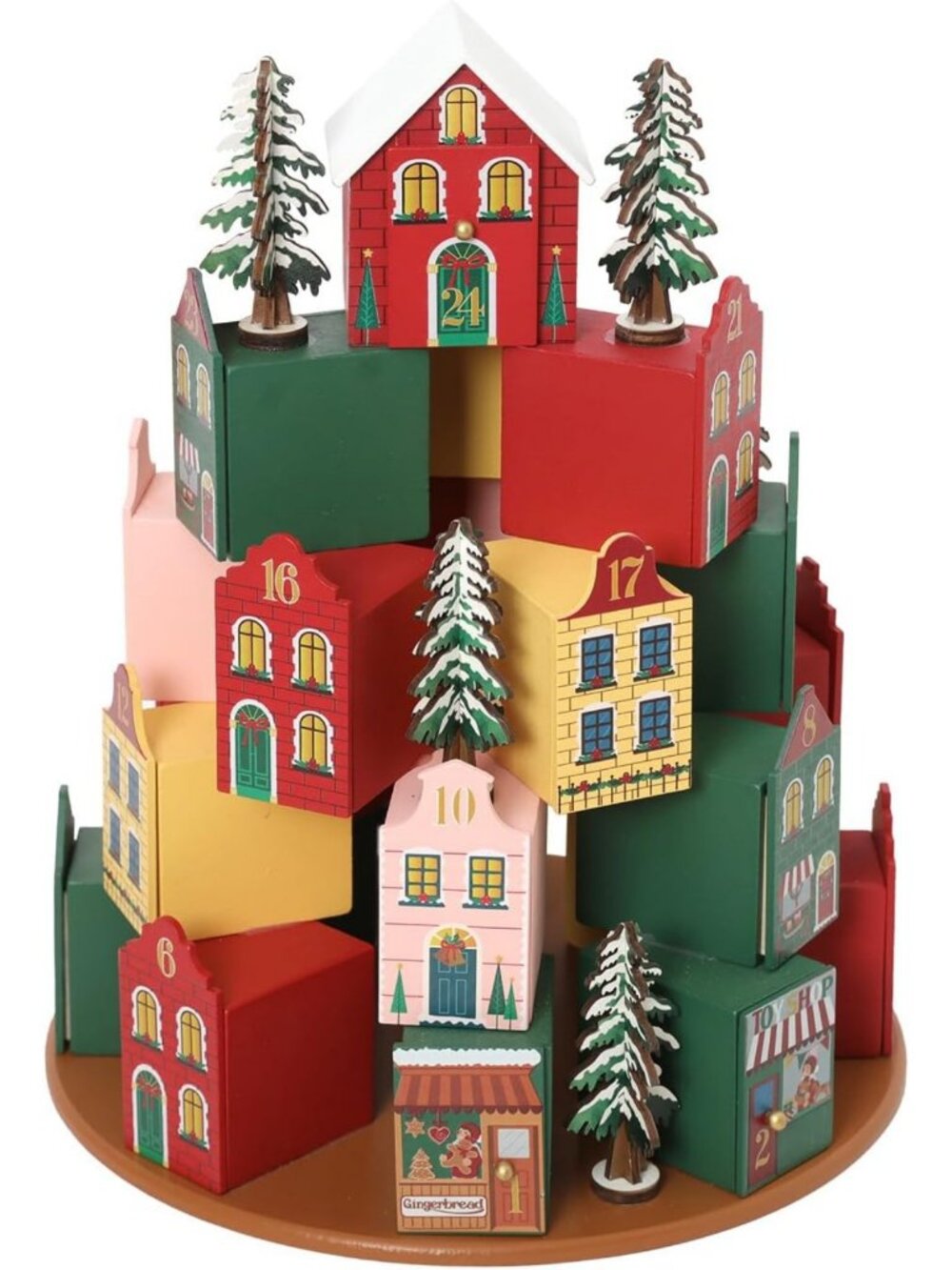 Extra Large Wooden Advent Calendar House | 24-Day Countdown to Christmas Decor